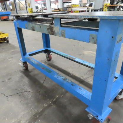 61" x 24" x 36" H Steel Slide Top Work Table Weld Bench 1/2" & 5/8" W/ Casters