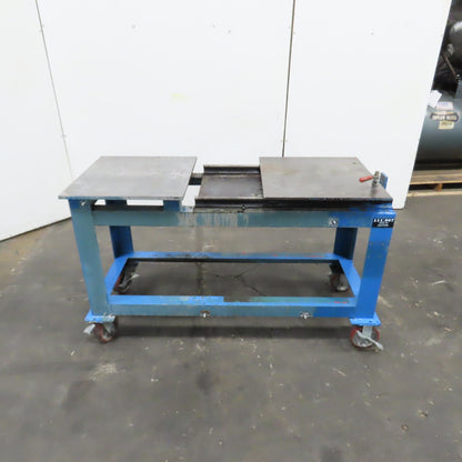 61" x 24" x 36" H Steel Slide Top Work Table Weld Bench 1/2" & 5/8" W/ Casters