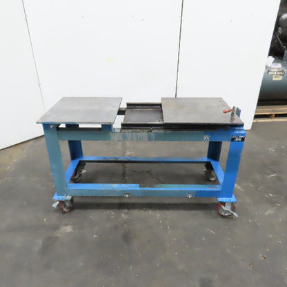61" x 24" x 36" H Steel Slide Top Work Table Weld Bench 1/2" & 5/8" W/ Casters