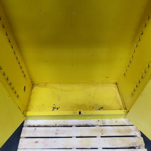 Justrite 25450 45 Gallon Cap Flammable Liquid Storage Cabinet Yellow (No Shelfs)
