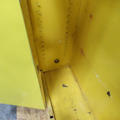 Justrite 25545 45 Gallon Flammable Storage Cabinet Yellow Bifold Door (No Shelfs