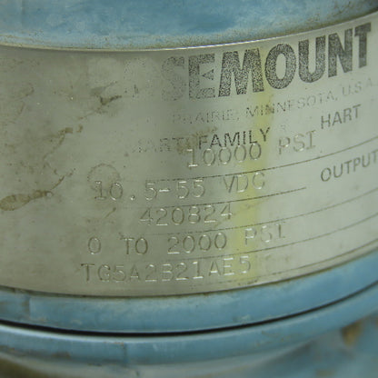 Rosemount TG5A2B21AE5 Pressure Transmitter 10000PSI 10.5-55VDC 4-20mA