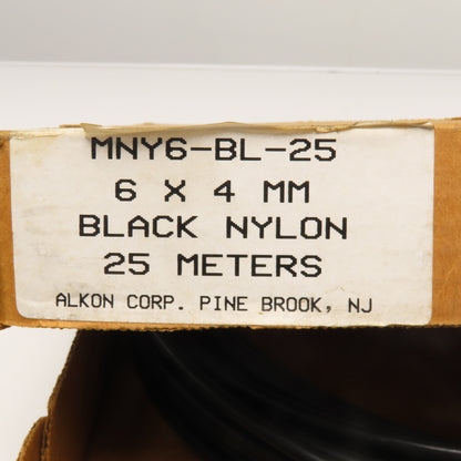 Alkon MNY6-BL-25 6mm x 4mm ID Black Nylon Airline Tubing 75'