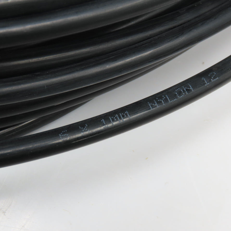 Alkon MNY6-BL-25 6mm x 4mm ID Black Nylon Airline Tubing 75'