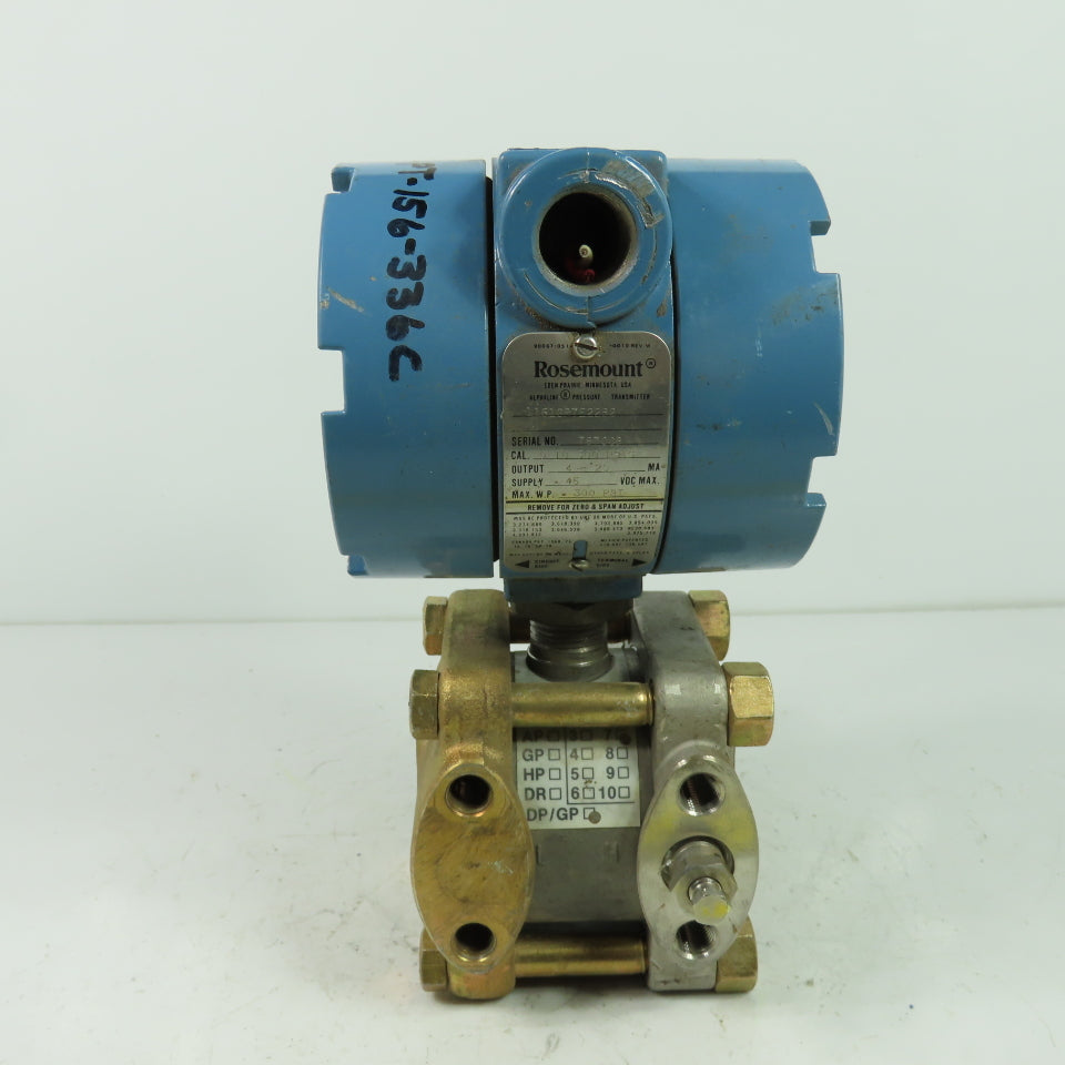 Rosemount 1151GP7E22B2 Pressure Transmitter 45VDC 300PSI 4-20mA