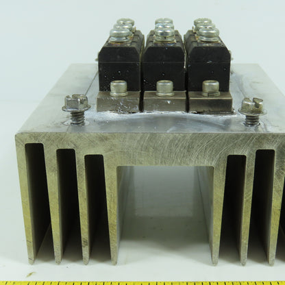Eupec TT 95 N 12 K0F Power Block Module W/ 5"x6" Aluminum Fin Style Heat Sink