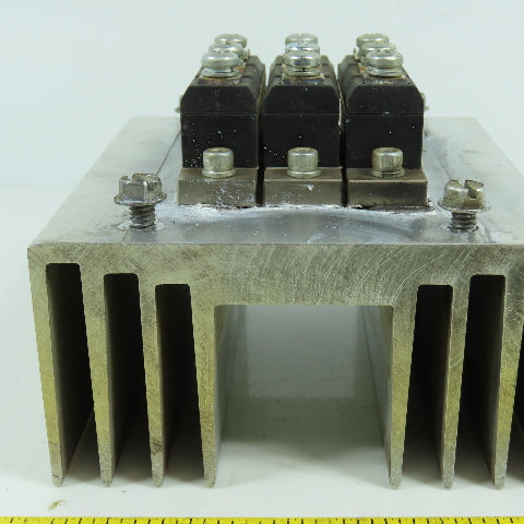Eupec TT 95 N 12 K0F Power Block Module W/ 5"x6" Aluminum Fin Style Heat Sink