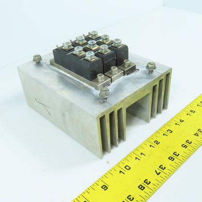 Eupec TT 95 N 12 K0F Power Block Module W/ 5"x6" Aluminum Fin Style Heat Sink