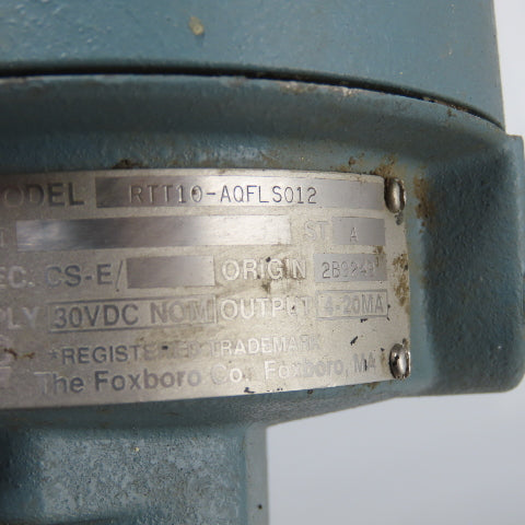 Foxboro RTT10-AQFLS012 Temperature Transmitter 30VDC 4-20mA ST A