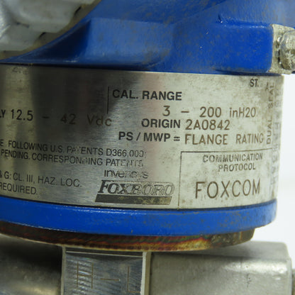 Foxboro IDP10-DF1B01F 12.5-42VDC Differential Pressure Transmitter 7-1/2" Flange
