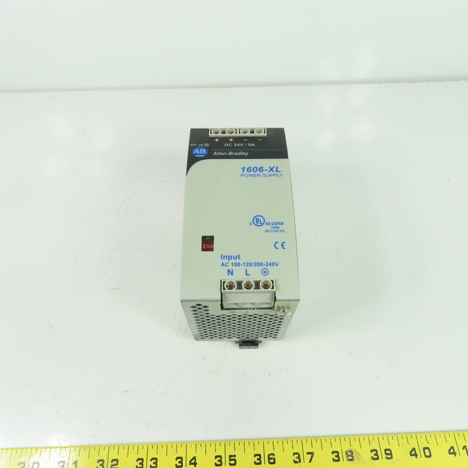 Allen Bradley 1606-XL120D 24V DC 5A Power Supply 1PH 100-120/200-240VAC Input