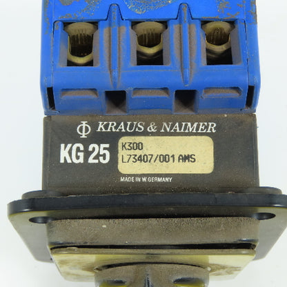 Kraus & Naimer KG25 K300 2-Position Rotary Selector Switch 20HP 40A 600V