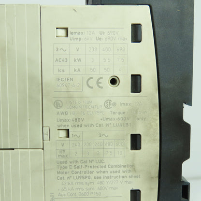 Telemecanique LUCA12FU Motor Starter 690V 12A LUB12