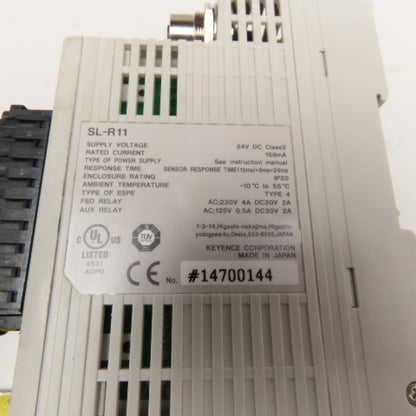 Keyence SL-U2 Power Supply And SL-R11 Safety Control Unit
