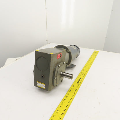 Baldor GF5026AG 50:1 Ratio Left Hand Gear Reducer & Motor 35RPM 90VDC 3/4HP