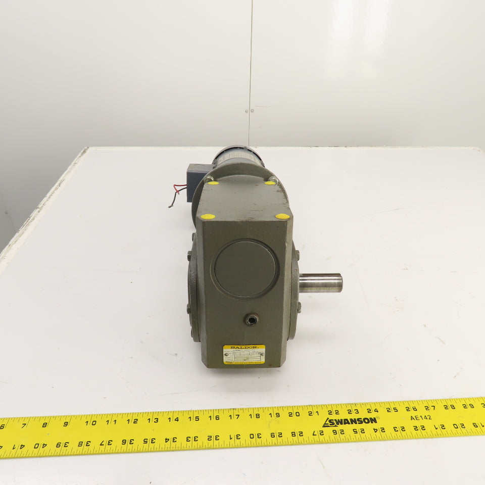 Baldor GF5026AG 50:1 Ratio Left Hand Gear Reducer & Motor 35RPM 90VDC 3/4HP