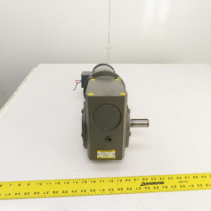 Baldor GF5026AG 50:1 Ratio Left Hand Gear Reducer & Motor 35RPM 90VDC 3/4HP