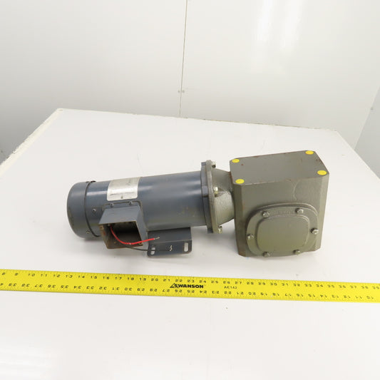 Baldor GF5026AG 50:1 Ratio Left Hand Gear Reducer & Motor 35RPM 90VDC 3/4HP