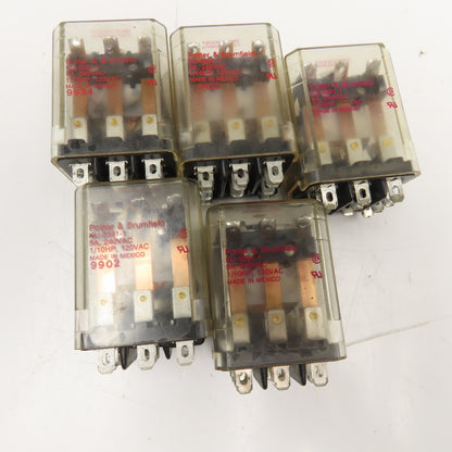Potter & Brumfield 09C01DDD37 KU-5591-1 Plug In Relay 120V Lot Of 5