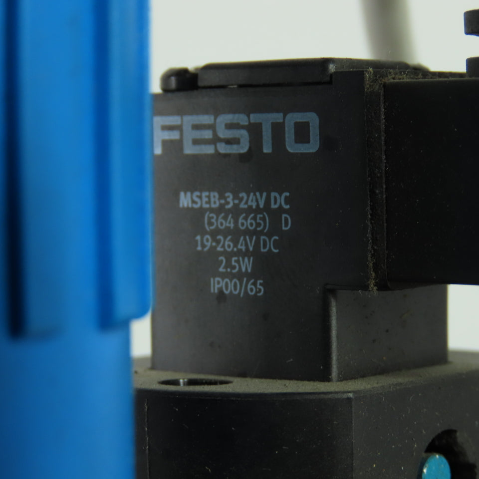 Festo LFR-D-MIDI-A Pneumatic Filter Regulator Assy 1/2" NPT 24V Coil