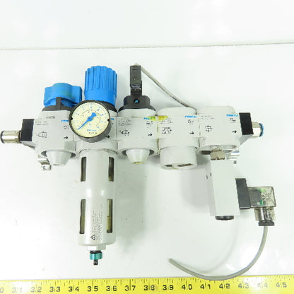 Festo LFR-D-MIDI-A Pneumatic Filter Regulator Assy 1/2" NPT 24V Coil