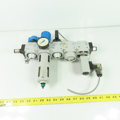 Festo LFR-D-MIDI-A Pneumatic Filter Regulator Assy 1/2" NPT 24V Coil