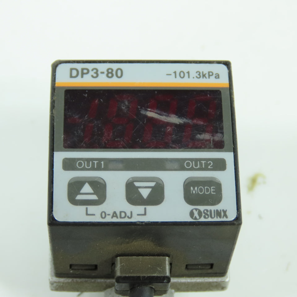 Sunx DP3-80 Digital Pressure Sensor 12-24VDC -101.3kPa