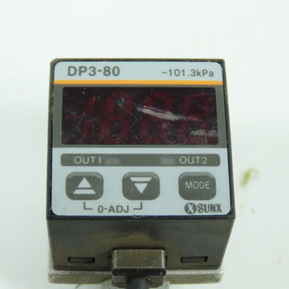 Sunx DP3-80 Digital Pressure Sensor 12-24VDC -101.3kPa