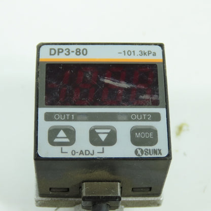 Sunx DP3-80 Digital Pressure Sensor 12-24VDC -101.3kPa