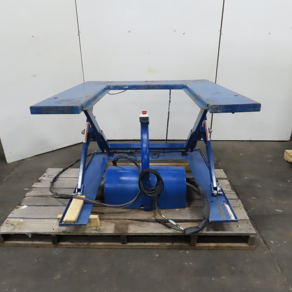 Vestil EHU-2 2000LB U-Shape Electric Scissor Lift Table 115V Single Phase 34" H