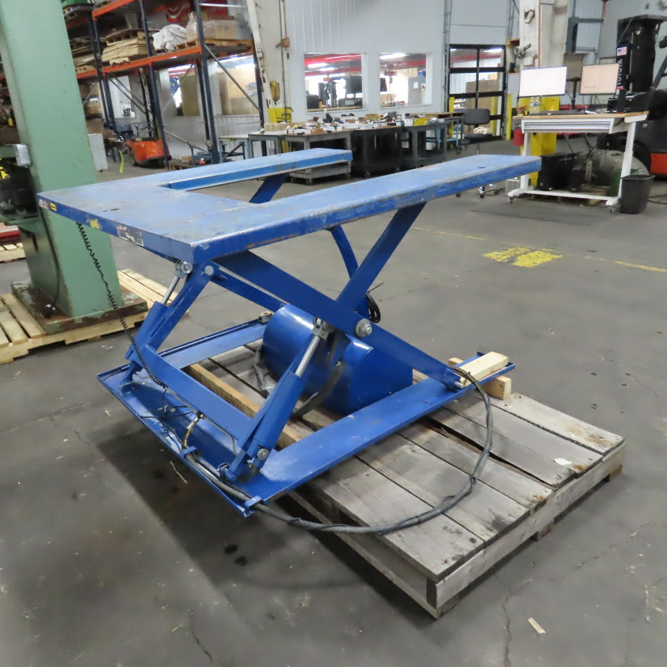 Vestil EHU-2 2000LB U-Shape Electric Scissor Lift Table 115V Single Phase 34" H