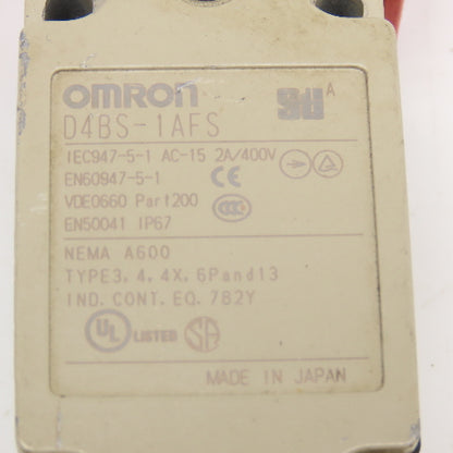 Omron D4BS-1AFS Safety Gate Guard Door Interlock Switch No Key