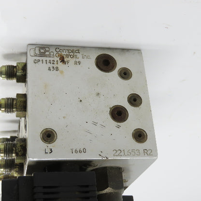 Compact Controls CP11421 Hydraulic Manifold Block 11"x 3-15/16" 20VDC Coils