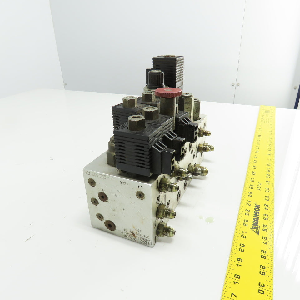 Compact Controls CP11421 Hydraulic Manifold Block 11"x 3-15/16" 20VDC Coils