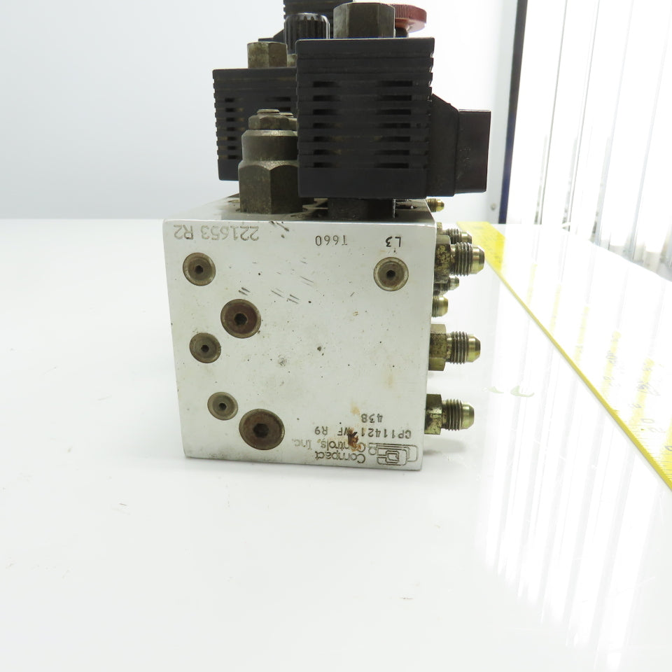 Compact Controls CP11421 Hydraulic Manifold Block 11"x 3-15/16" 20VDC Coils