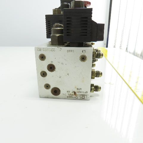 Compact Controls CP11421 Hydraulic Manifold Block 11"x 3-15/16" 20VDC Coils