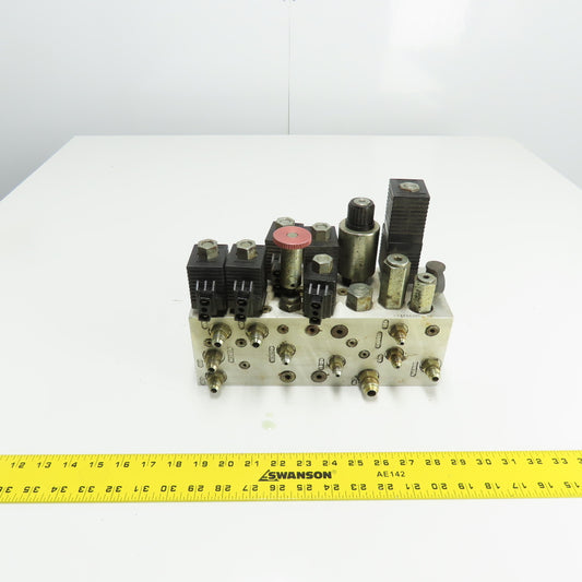 Compact Controls CP11421 Hydraulic Manifold Block 11"x 3-15/16" 20VDC Coils