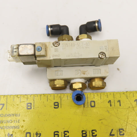 SMC SY5140-5LZ-02 5/2 Position Pneumatic Single Solenoid Valve 24VDC