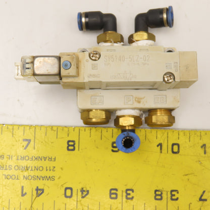 SMC SY5140-5LZ-02 5/2 Position Pneumatic Single Solenoid Valve 24VDC