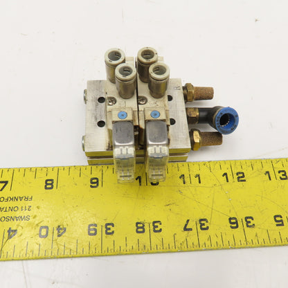 AMC SYJ5120-5LZ-M5 2 Position Single Solenoid Valve Manifold 24VDC