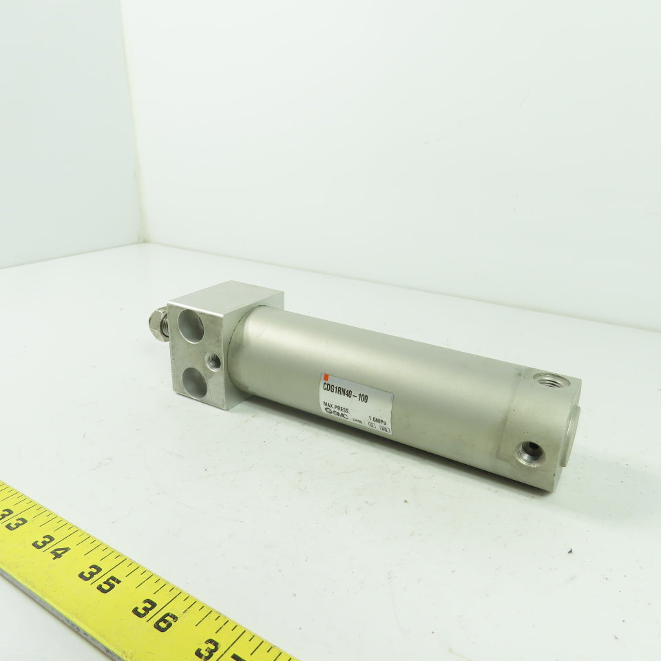 SMC CDG1RN40-100 Pneumatic Cylinder 3-15/16" Stroke 1-3/4" Bore 1.0mpA