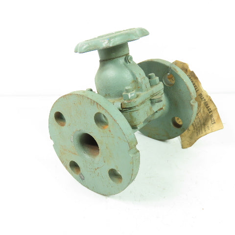 Grinnell -Saunders 303-104 1" Cast Manual Diaphragm Valve 4-1/4" 4-Bolt Flange