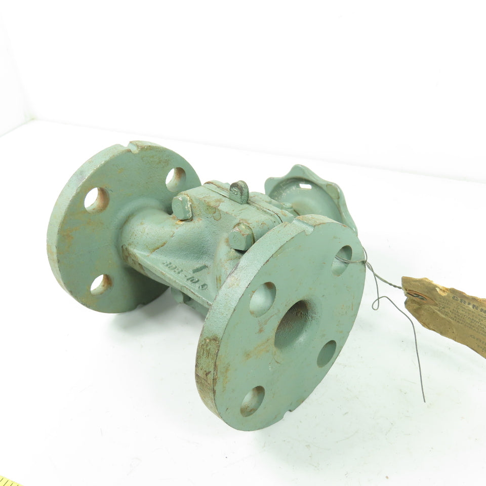 Grinnell -Saunders 303-104 1" Cast Manual Diaphragm Valve 4-1/4" 4-Bolt Flange