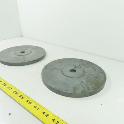 Ashcroft L100 H500 Hydraulic Gauge Tester Weight 8" OD 0.54" Thick Lot Of 2