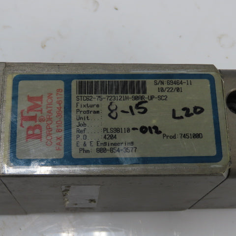 BTM STC62-75-723121H-90AR-UP-SC2 Pneumatic Power Clamp