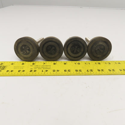 M12-1.0 Threaded 135mm Tall Stud Floor Lever Rubber Pad Mount 60mm Lot Of 4