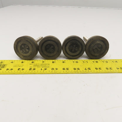 M12-1.0 Threaded 135mm Tall Stud Floor Lever Rubber Pad Mount 60mm Lot Of 4