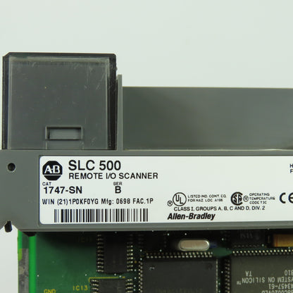 Allen Bradley 1747-SN Ser B SLC 500 Remote I/O Scanner Host FRN 1.0b