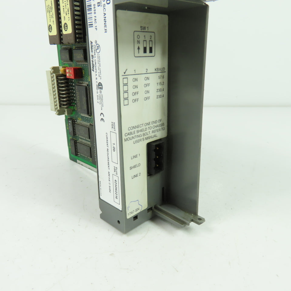 Allen Bradley 1747-SN Ser B SLC 500 Remote I/O Scanner Host FRN 1.0b