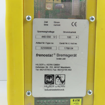 Hilger u. Kern 32330000 Frenstat Bremsgerat Brake Unit 440-500V 100A